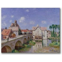 Trademark Fine Art "The Bridge At Moret, 1893" Canvas Wall Art by Alfred Sisley