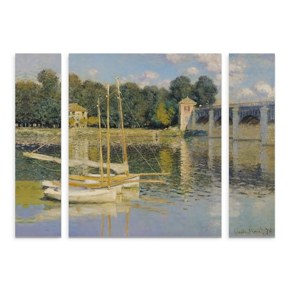 Trademark Fine Art 'The Bridge at Argenteuil' Canvas Art by Monet