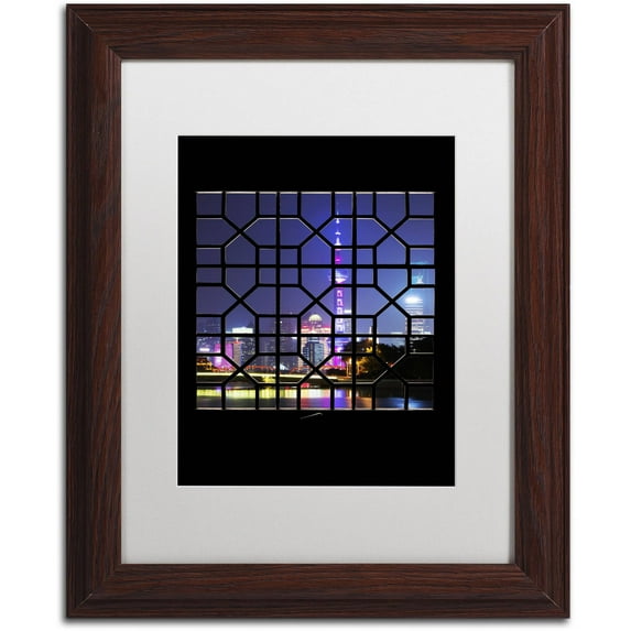 Trademark Fine Art "The Bund" Canvas Art by Philippe Hugonnard, White Matte, Wood Frame