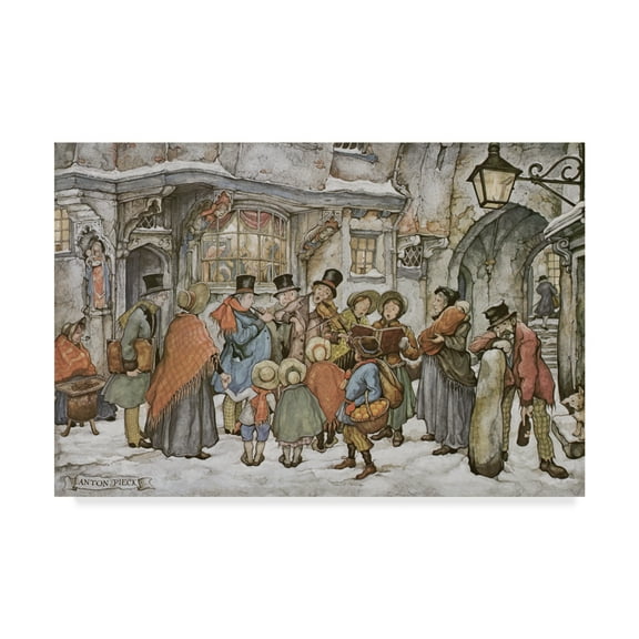 Trademark Fine Art 'The Busy Town' Canvas Art by Anton Pieck