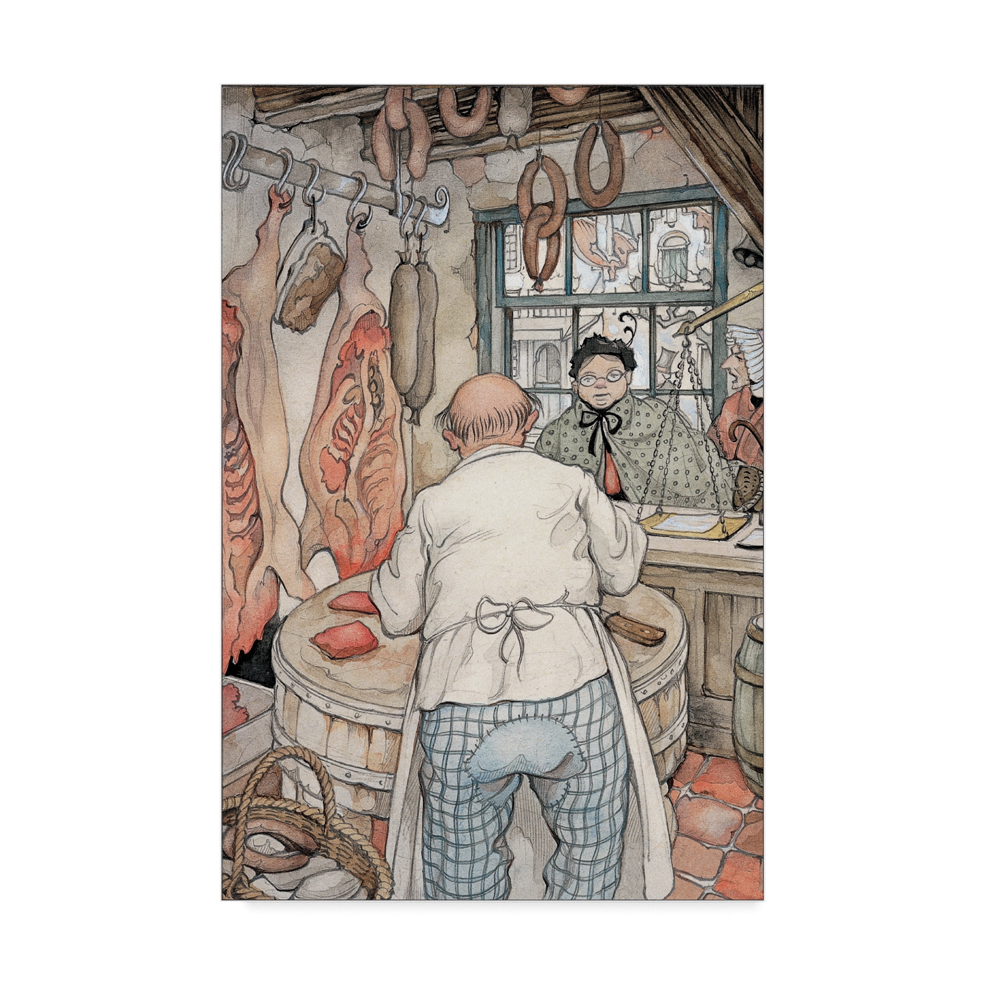 Trademark Fine Art 'The Butcher' Canvas Art by Anton Pieck