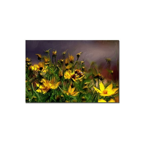 Trademark Fine Art Lois Bryan 'The Buzzing of the Bees' Canvas Art 22x32 Inches (LBR060-C2232GG)