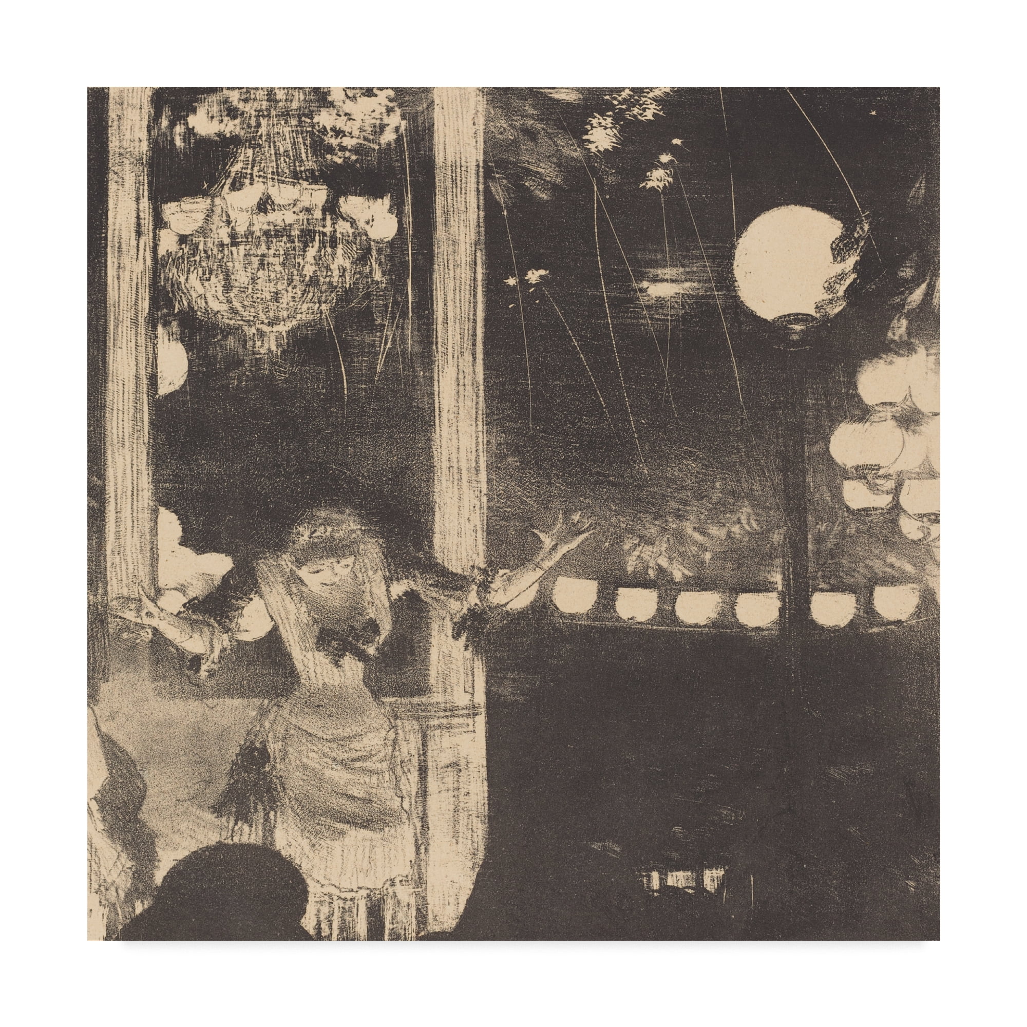Trademark Fine Art 'The Cafe Des Ambassadeurs' Canvas Art by Edgar Degas