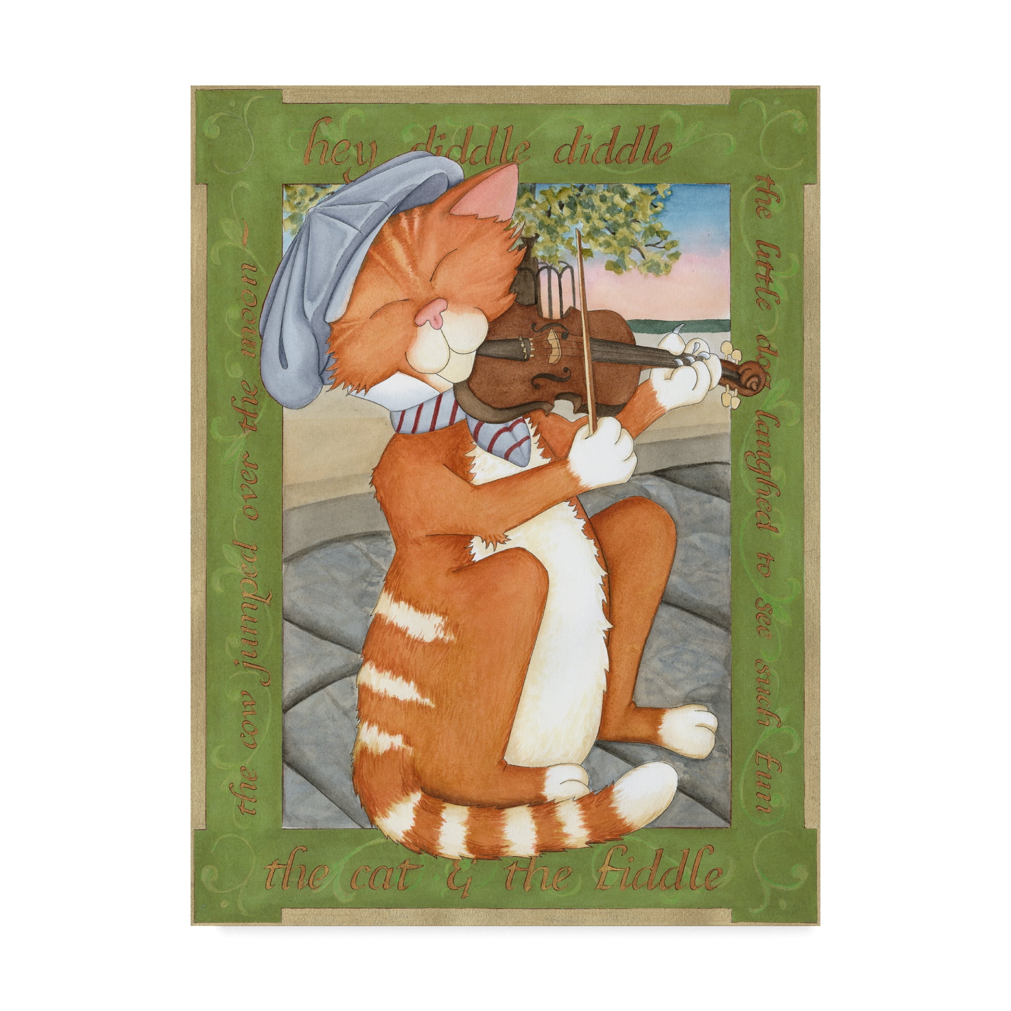 Trademark Fine Art 'The Cat and The Fiddle' Canvas Art by Tara Friel