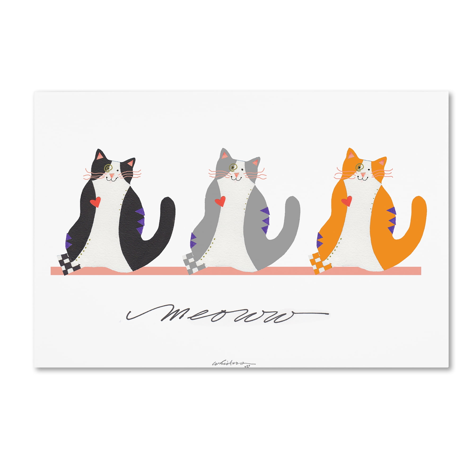 Trademark Fine Art 'The Cats' Canvas Art by Whiskers Studio