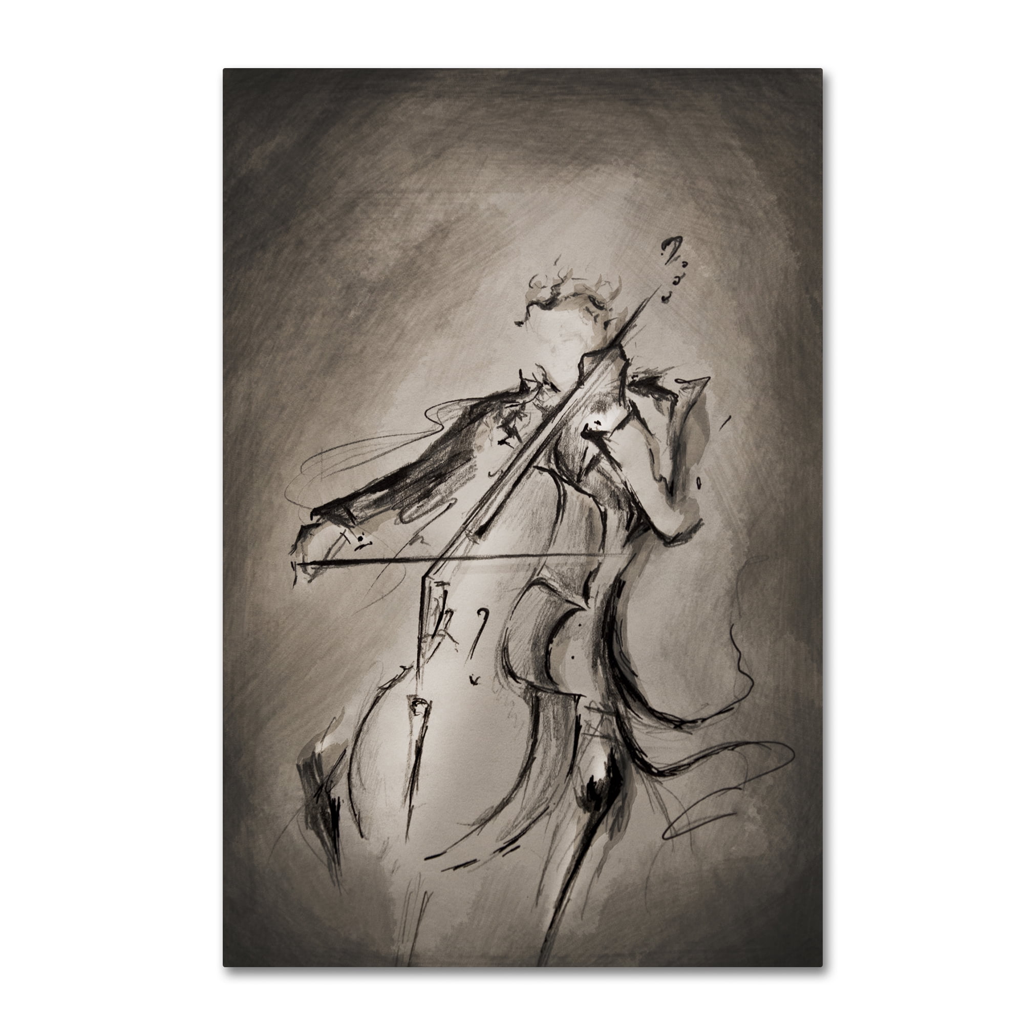 Marc Allante 'The Cellist' Canvas Art 16 x 24