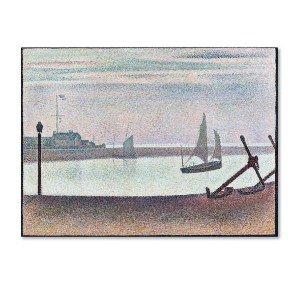 Trademark Fine Art 'The Channel At Gravelines Evening' Canvas Art by Georges Seurat