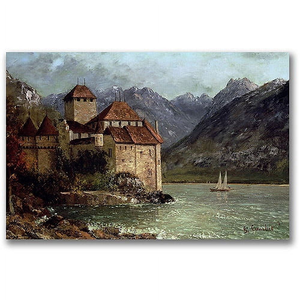 Trademark Fine Art "The Chateau De Chillon" Canvas Art by Gustave Courbet