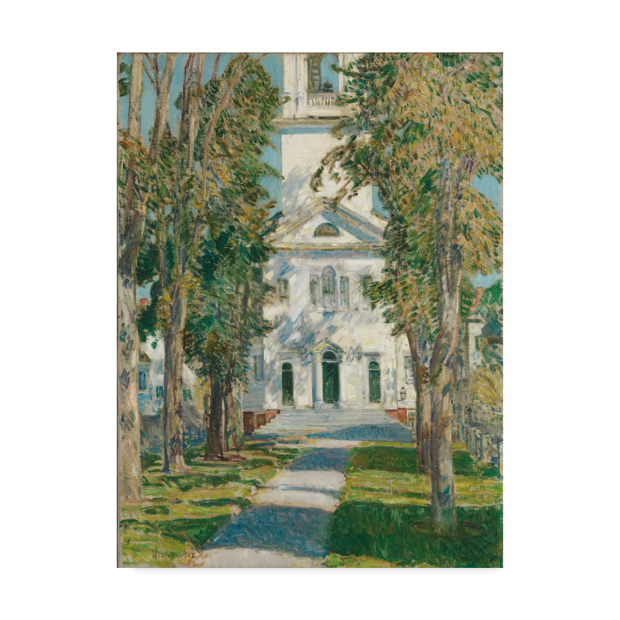 Trademark Fine Art 'The Church At Gloucester' Canvas Art by Childe Frederick Hassam