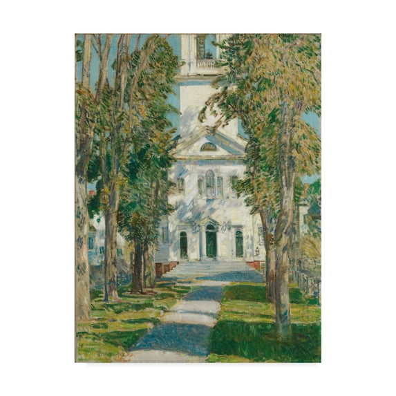 Trademark Fine Art 'The Church At Gloucester' Canvas Art by Childe Frederick Hassam
