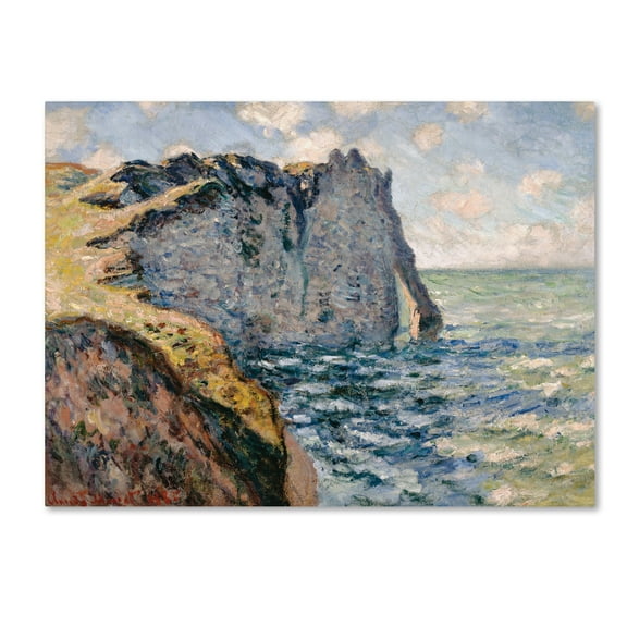 Trademark Fine Art 'The Cliff Of Aval At Etretat' Canvas Art by Monet