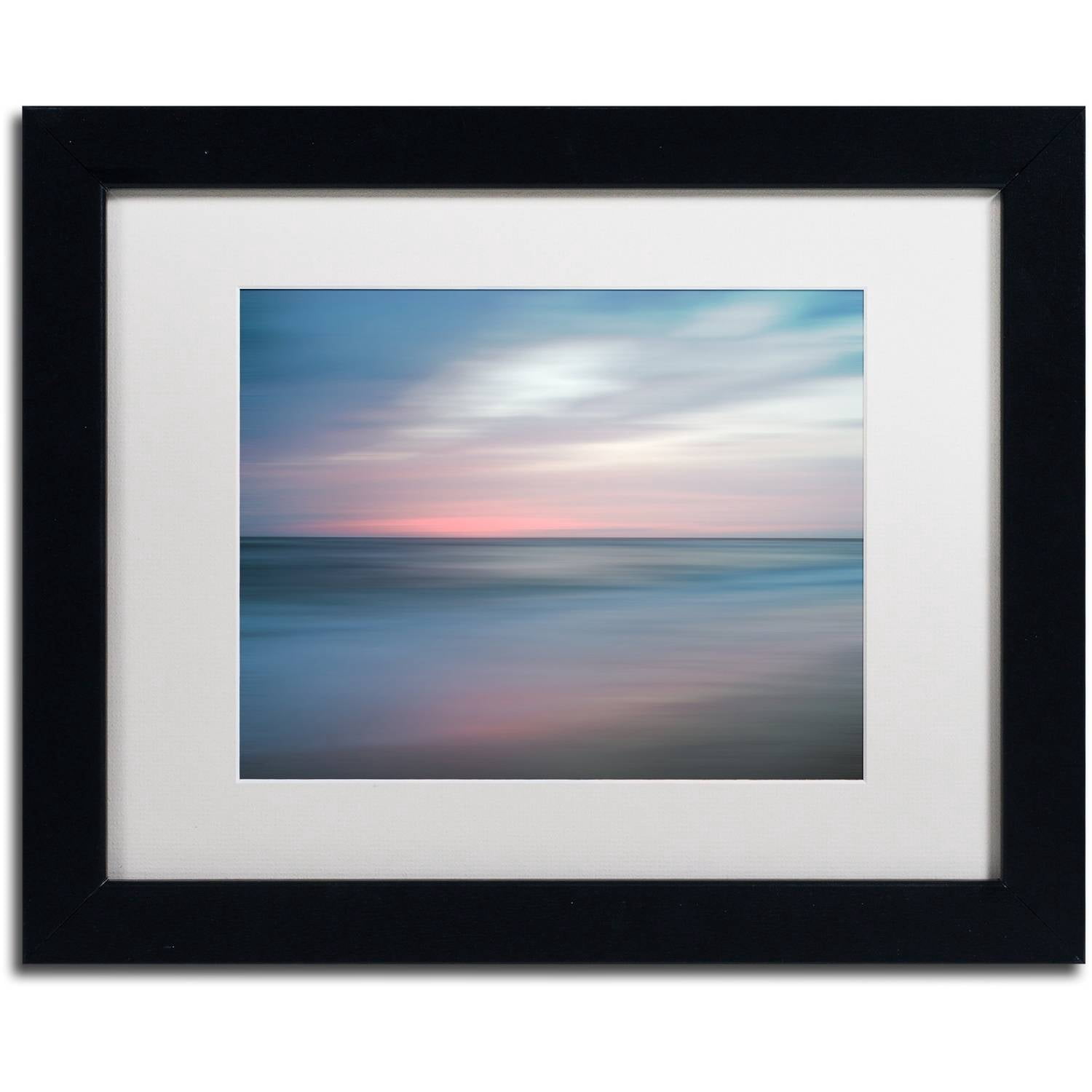 Trademark Fine Art 'The Colors of Evening on the Beach' Canvas Art by PIPA Fine Art, White Matte, Black Frame