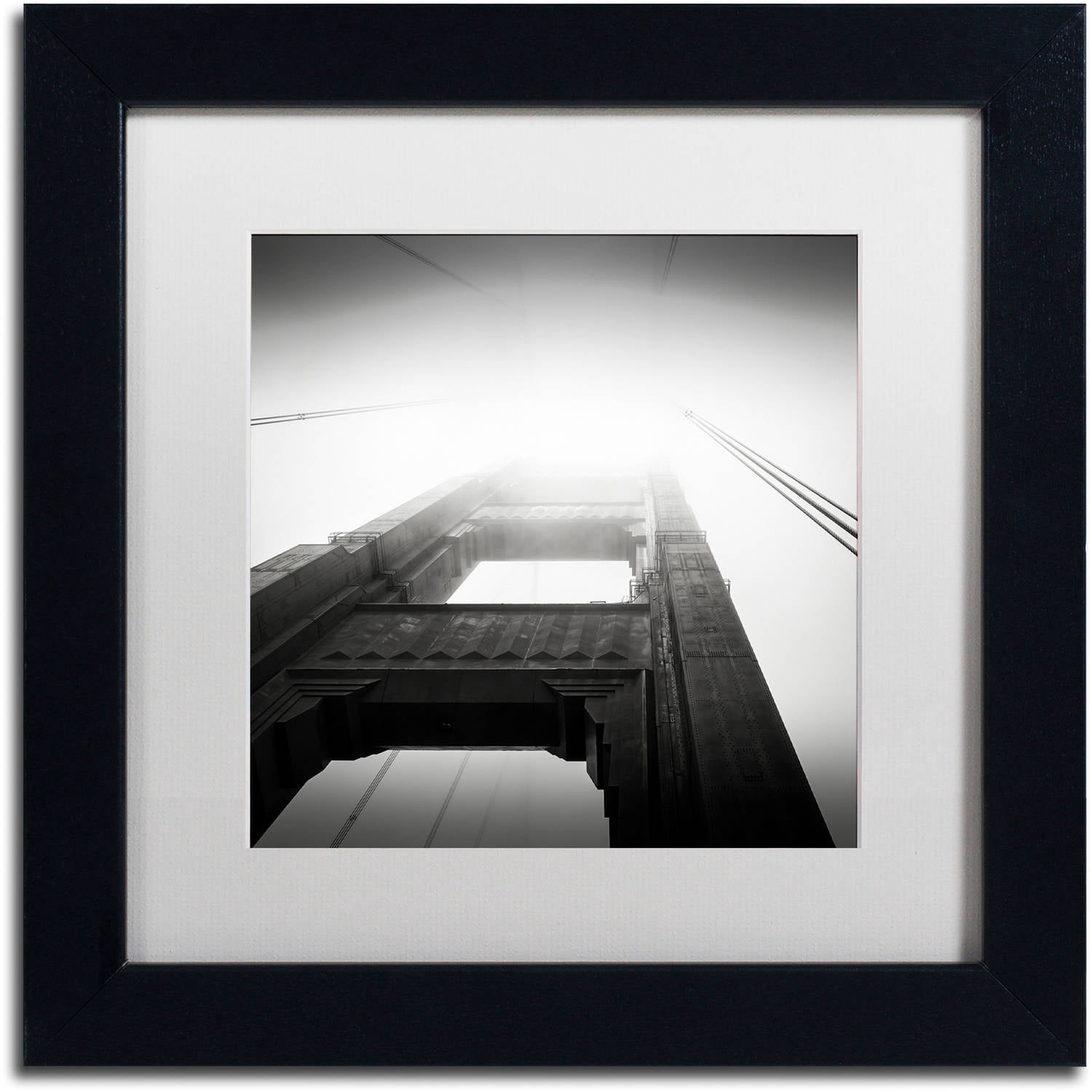 Trademark Fine Art "The Crossing" Canvas Art by Dave MacVicar, White Matte, Black Frame