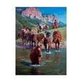 thumbnail image 1 of Trademark Fine Art 'The Crossing Horses' Canvas Art by Jack Sorenson, 1 of 4