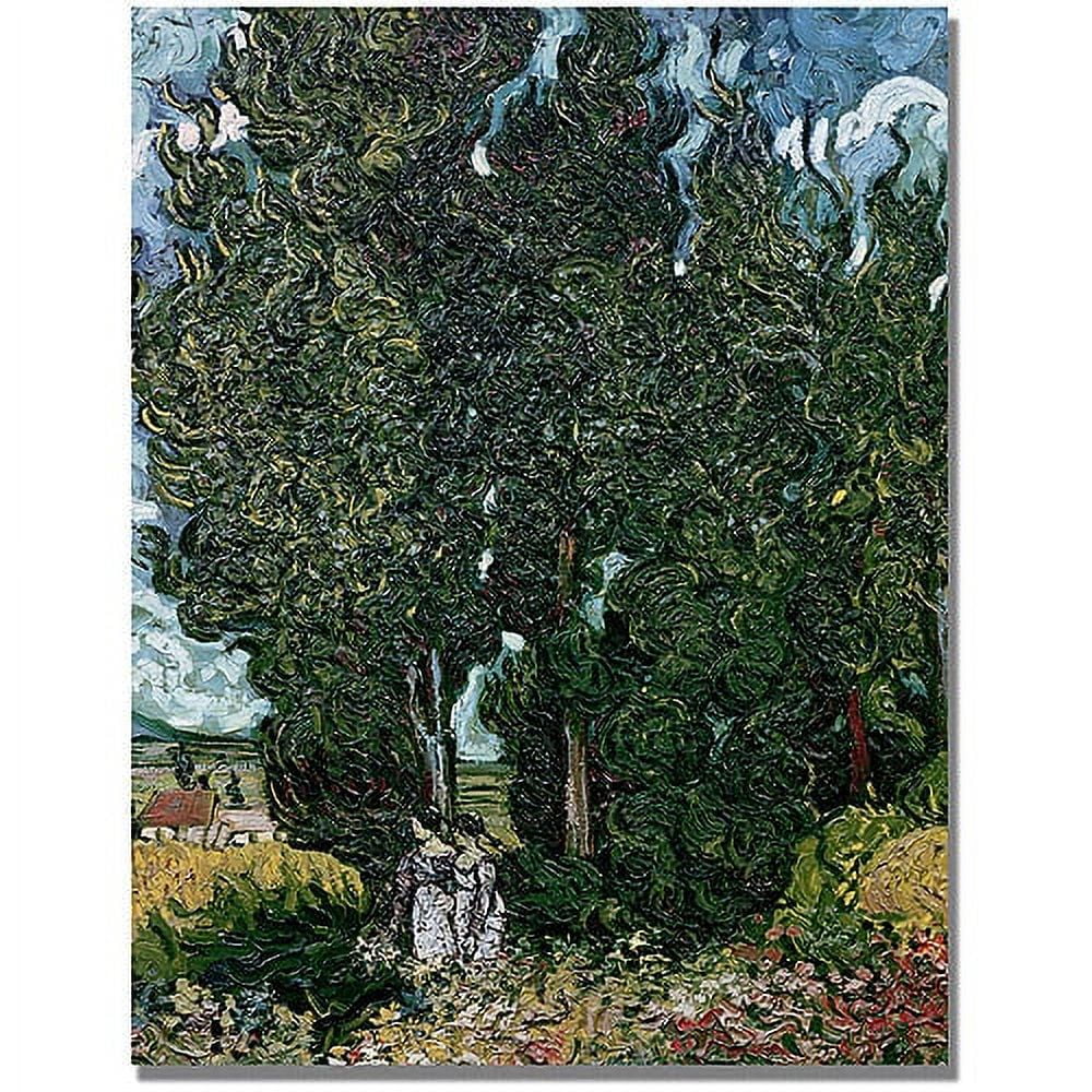 Trademark Fine Art "The Cypresses" Canvas Art by Vincent van Gogh