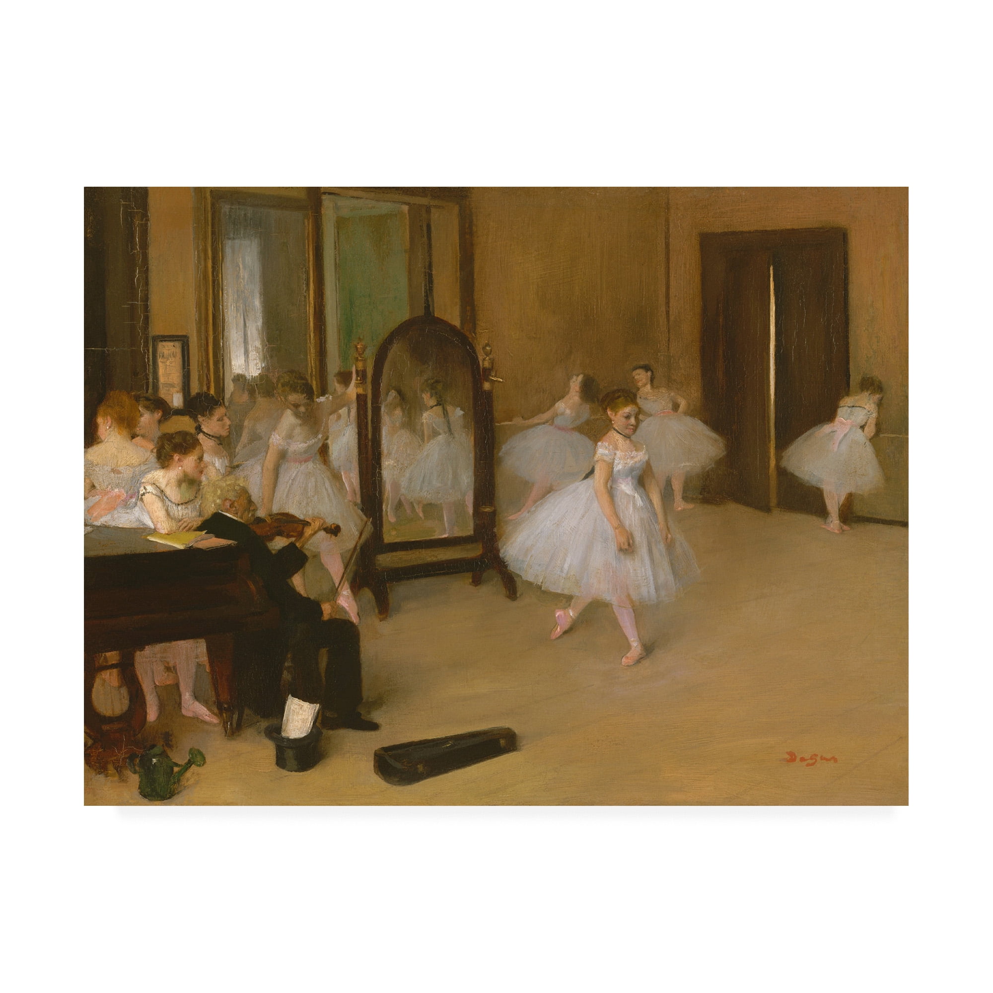 Edgar Degas 'The Dancing Class' Traditional Canvas Art, 14 x 19