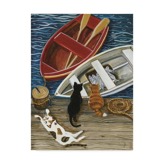 Trademark Fine Art 'The Days Catch' Canvas Art by Jan Panico