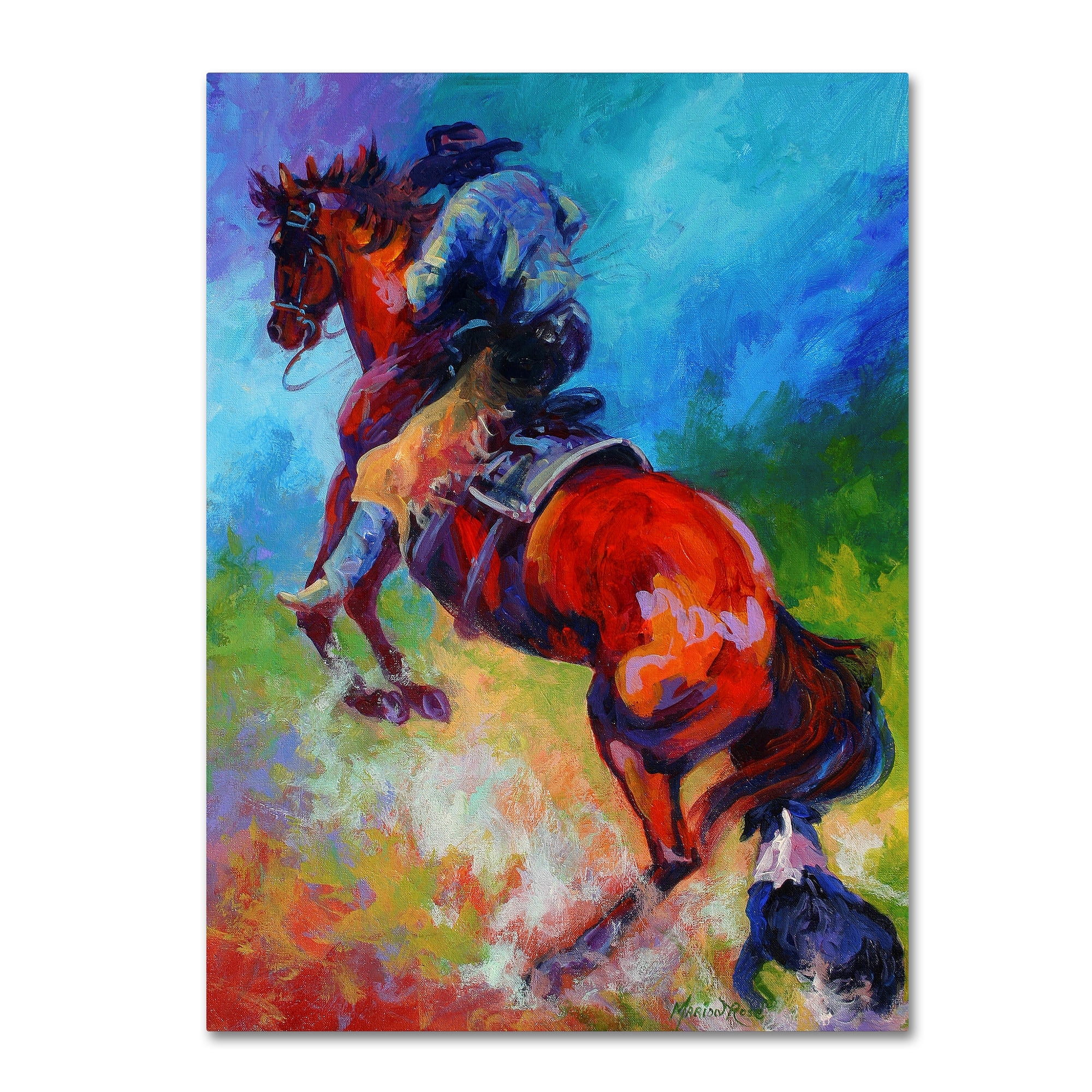 Trademark Fine Art 'The Dogs Help' Canvas Art by Marion Rose