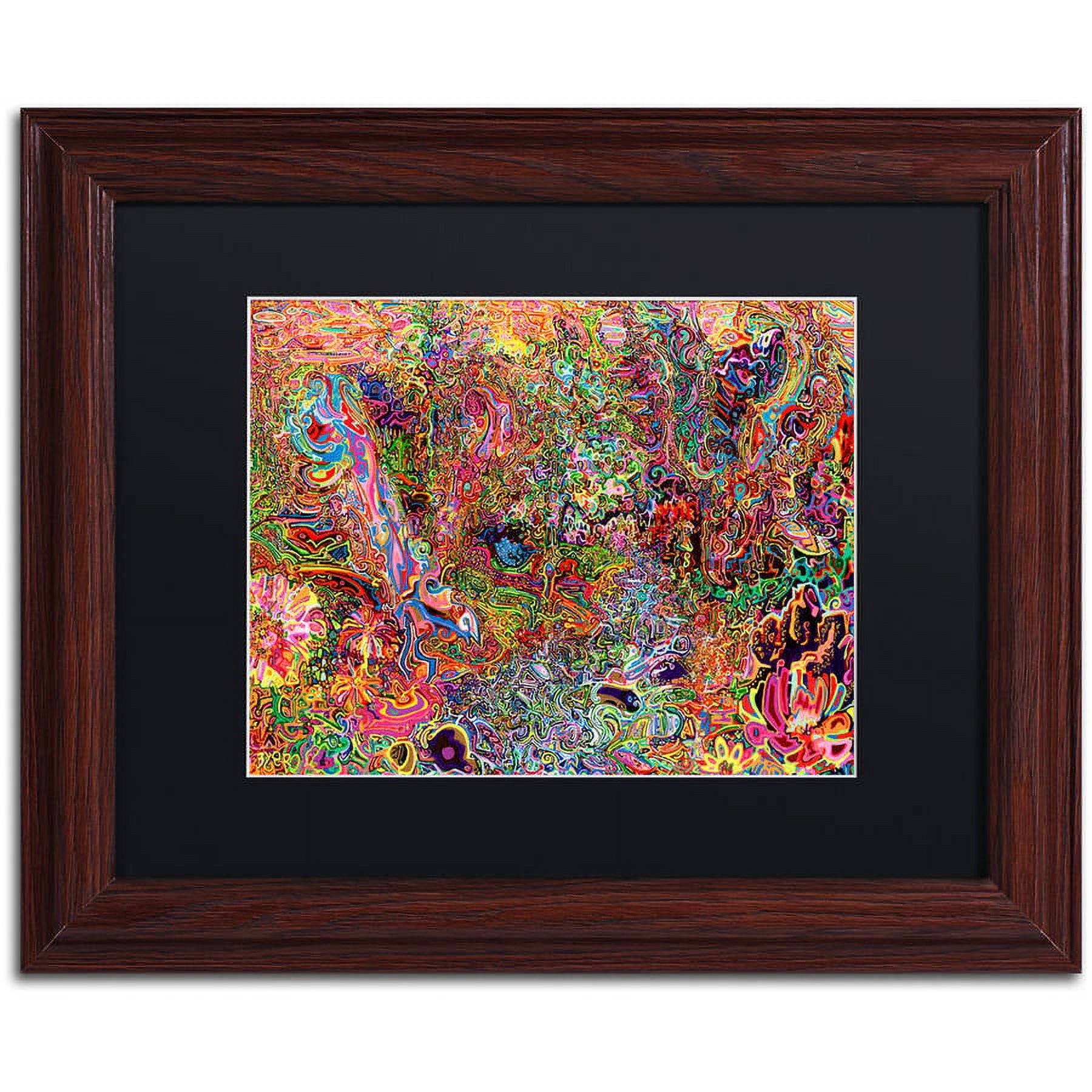 Trademark Fine Art "The Dove And The Crow" Canvas Art by Josh Byer, Black Matte, Wood Frame
