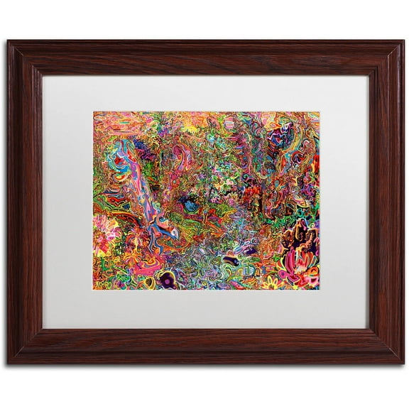 Trademark Fine Art "The Dove And The Crow" Canvas Art by Josh Byer, White Matte, Wood Frame