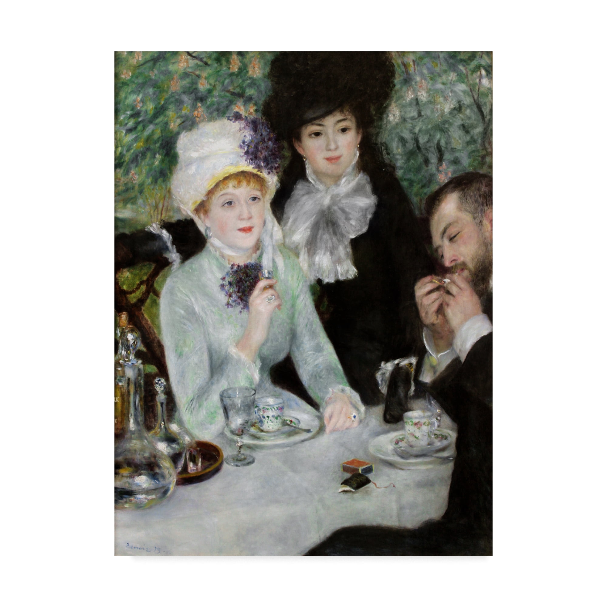 Trademark Fine Art 'The End Of Luncheon' Canvas Art by Pierre Auguste Renoir