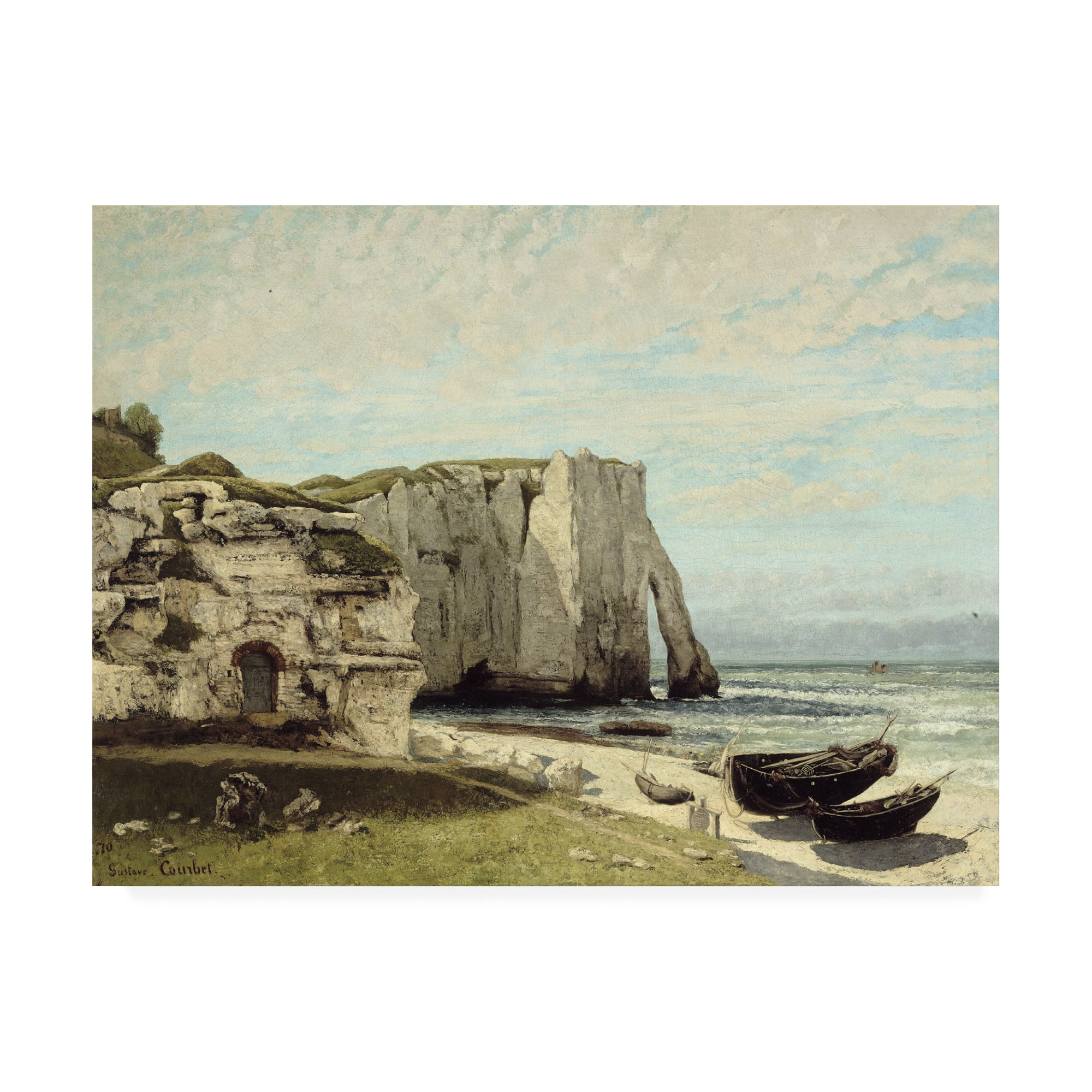 Trademark Fine Art 'The Etretat Cliffs after the Storm' Canvas Art by Courbet