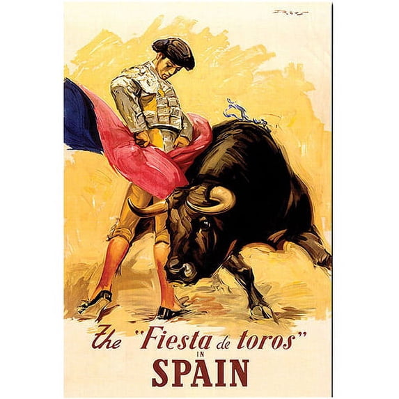 Trademark Fine Art "The Fiesta de Toros Spain"