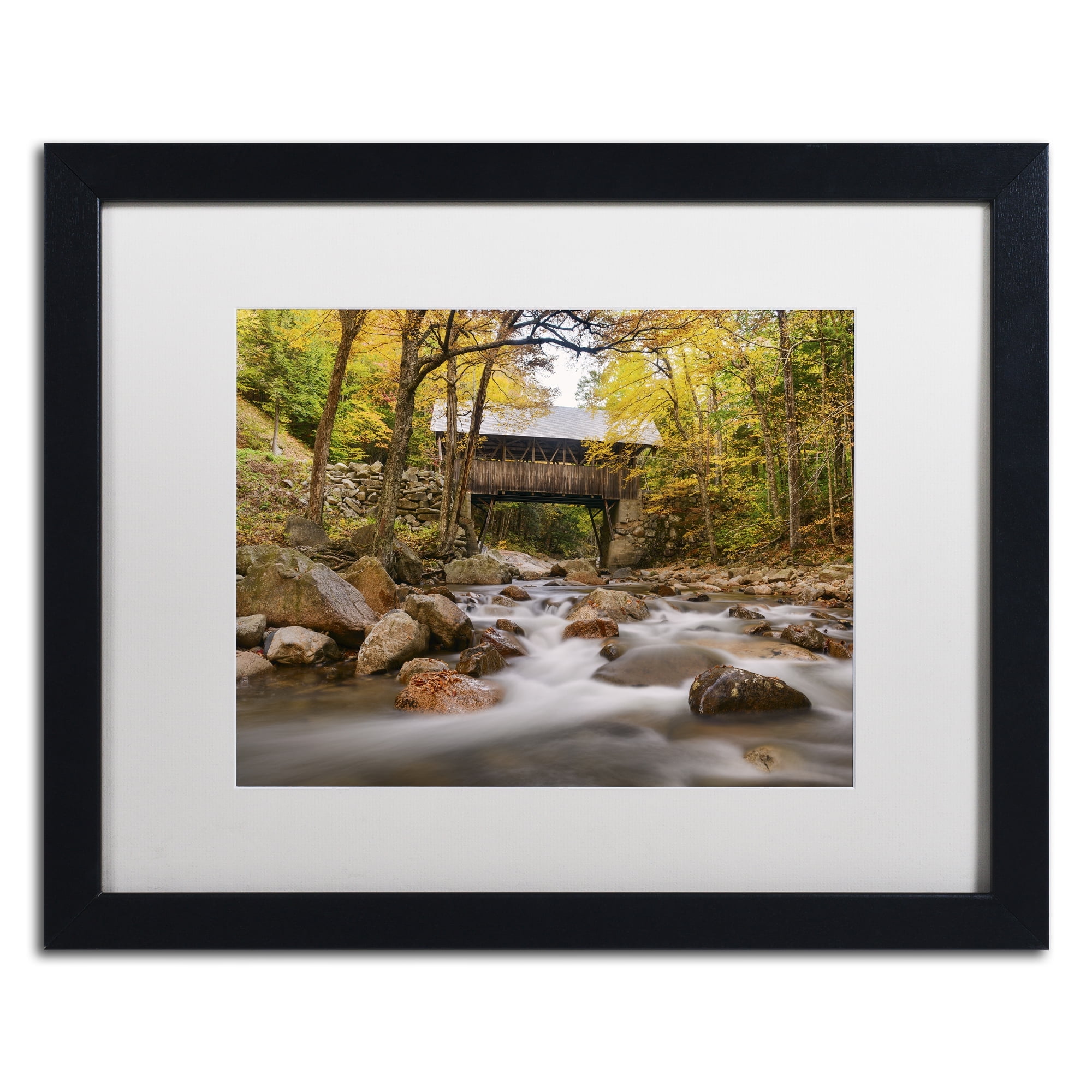 Trademark Fine Art 'The Flume Bridge' Black Framed Art by Michael Blanchette Photography