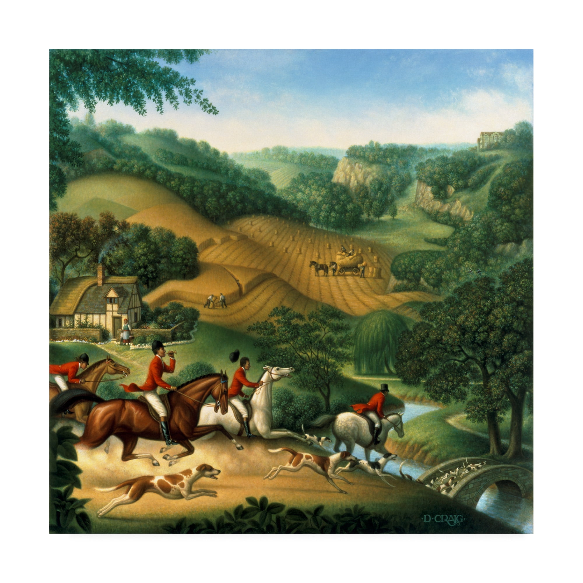 Trademark Fine Art 'The Fox Hunt' Canvas Art by Dan Craig