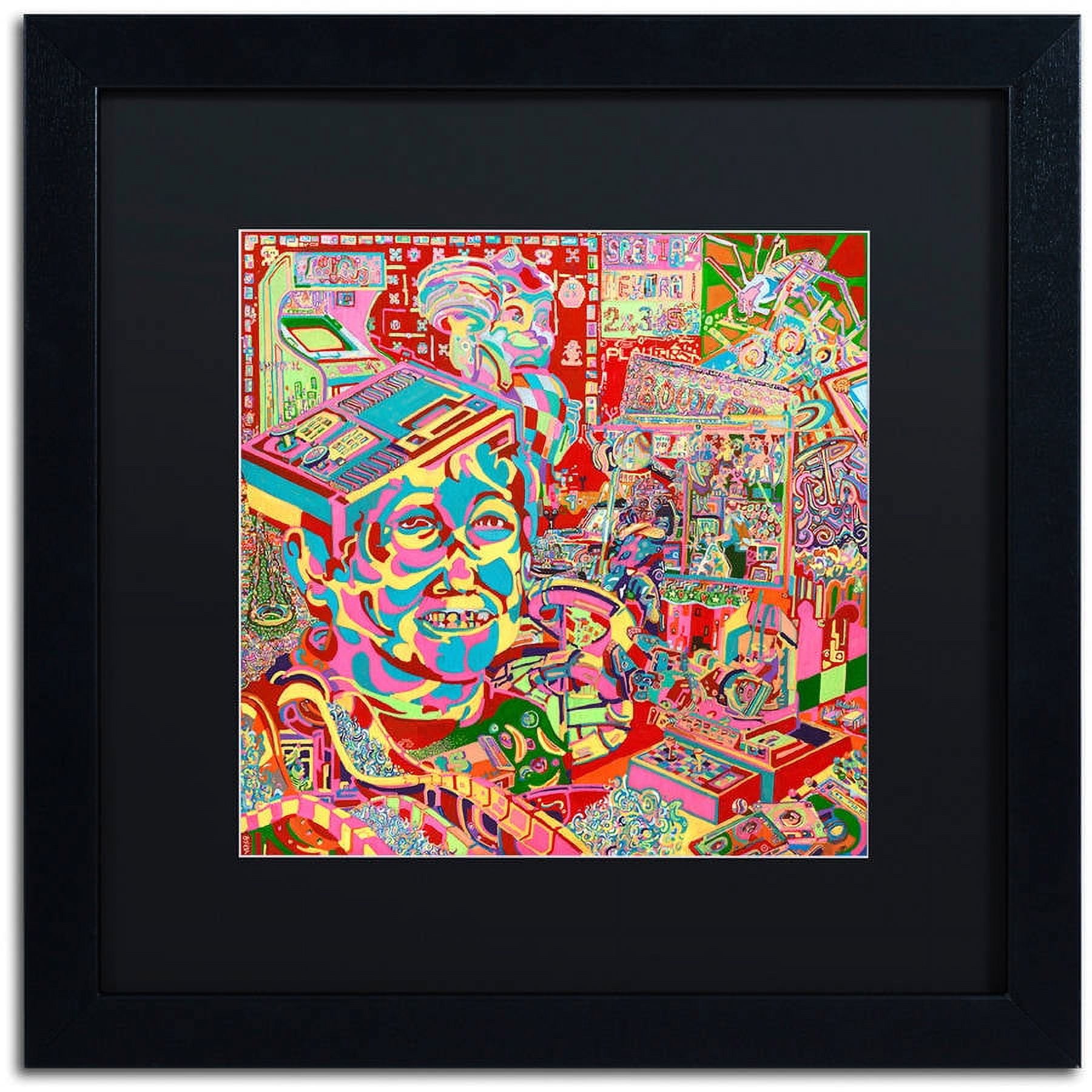 Trademark Fine Art "The Gamer Kid" Canvas Art by Josh Byer, Black Matte, Black Frame