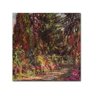 Trademark Fine Art 'The Garden Path at Giverny' Canvas Art by Claude Monet