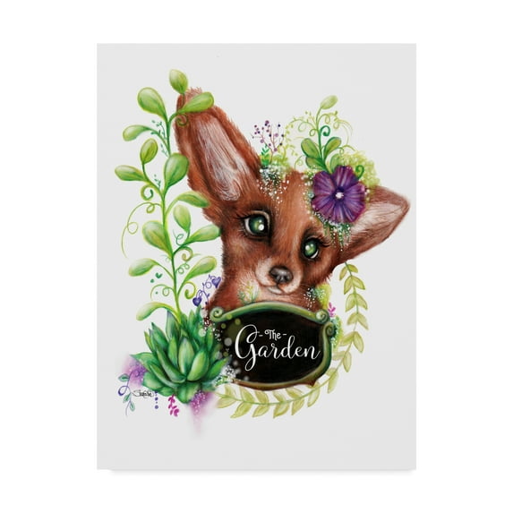 Trademark Fine Art 'The Garden Sign Fox' Canvas Art by Sheena Pike Art And Illustration