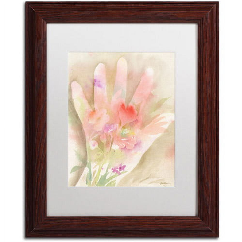 Trademark Fine Art "The Gardener" Canvas Art by Sheila Golden, White Mat, Wood Frame
