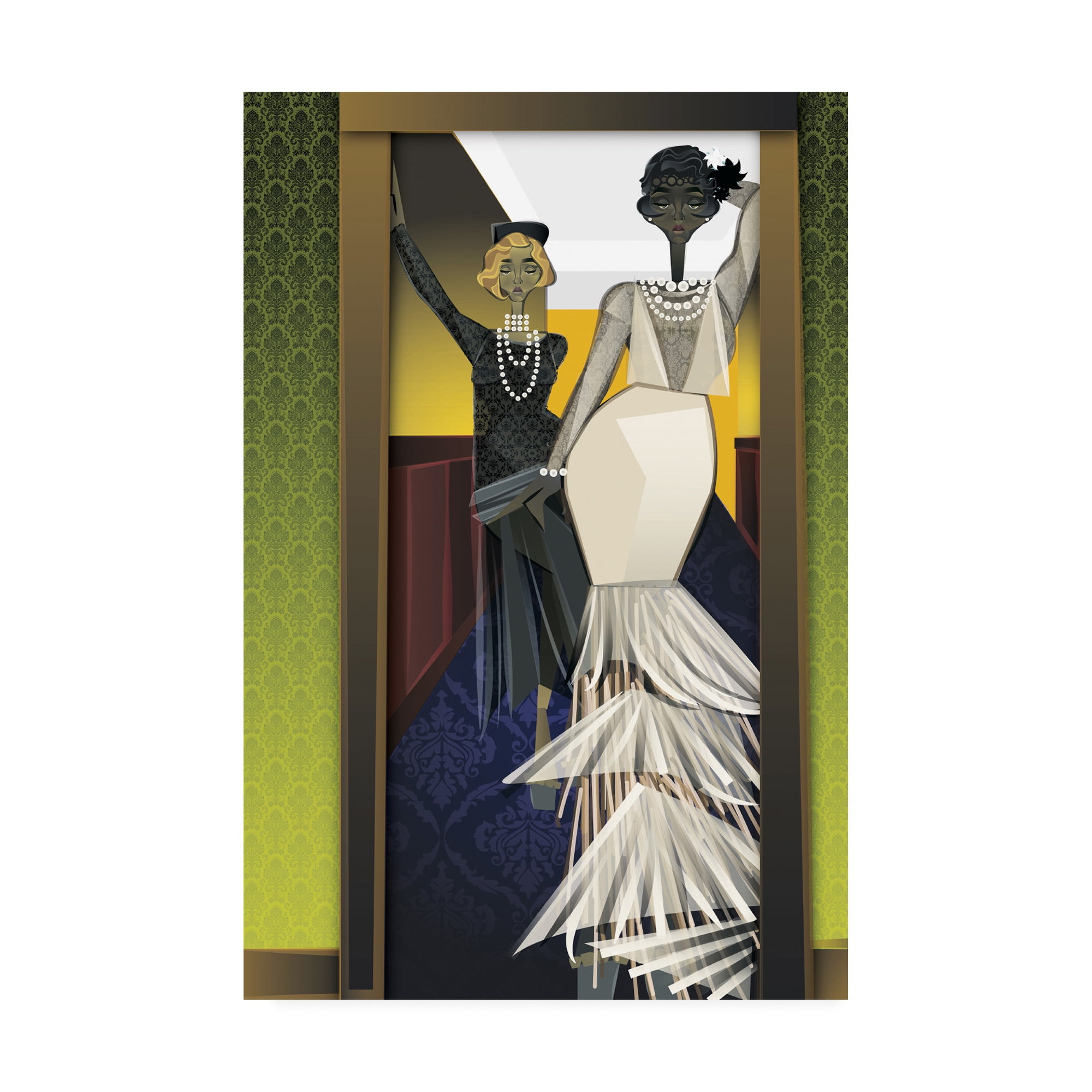 Trademark Fine Art 'The Girls' Canvas Art by Jaleel Campbel
