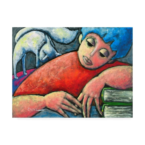 Trademark Fine Art 'The Girls Cat' Canvas Art by Oscar Ortiz