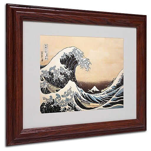 Katsushika Hokusai The Great Wave 11" x 14" Wood Framed Print