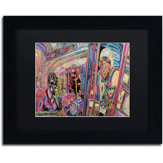 Trademark Fine Art "The Gumball Express" Canvas Art by Josh Byer, Black Matte, Black Frame