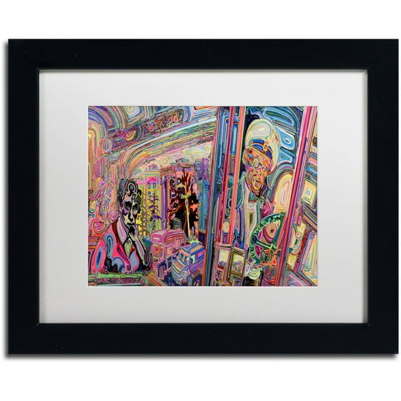Trademark Fine Art "The Gumball Express" Canvas Art by Josh Byer, White Matte, Black Frame