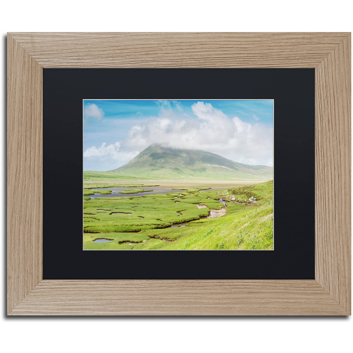 Trademark Fine Art "The Harris Saltings" Canvas Art by Michael Blanchette Photography Black Matte, Birch Frame