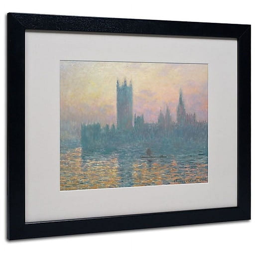 Trademark Fine Art 'The Houses of Parliament' 16' x 20' Black Frame Art