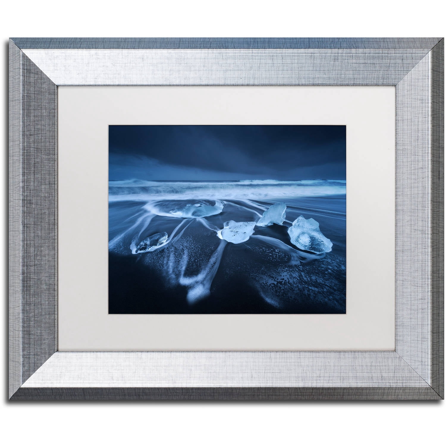 Trademark Fine Art "The Ice Age" Canvas Art by Mathieu Rivrin, White Matte, Silver Frame