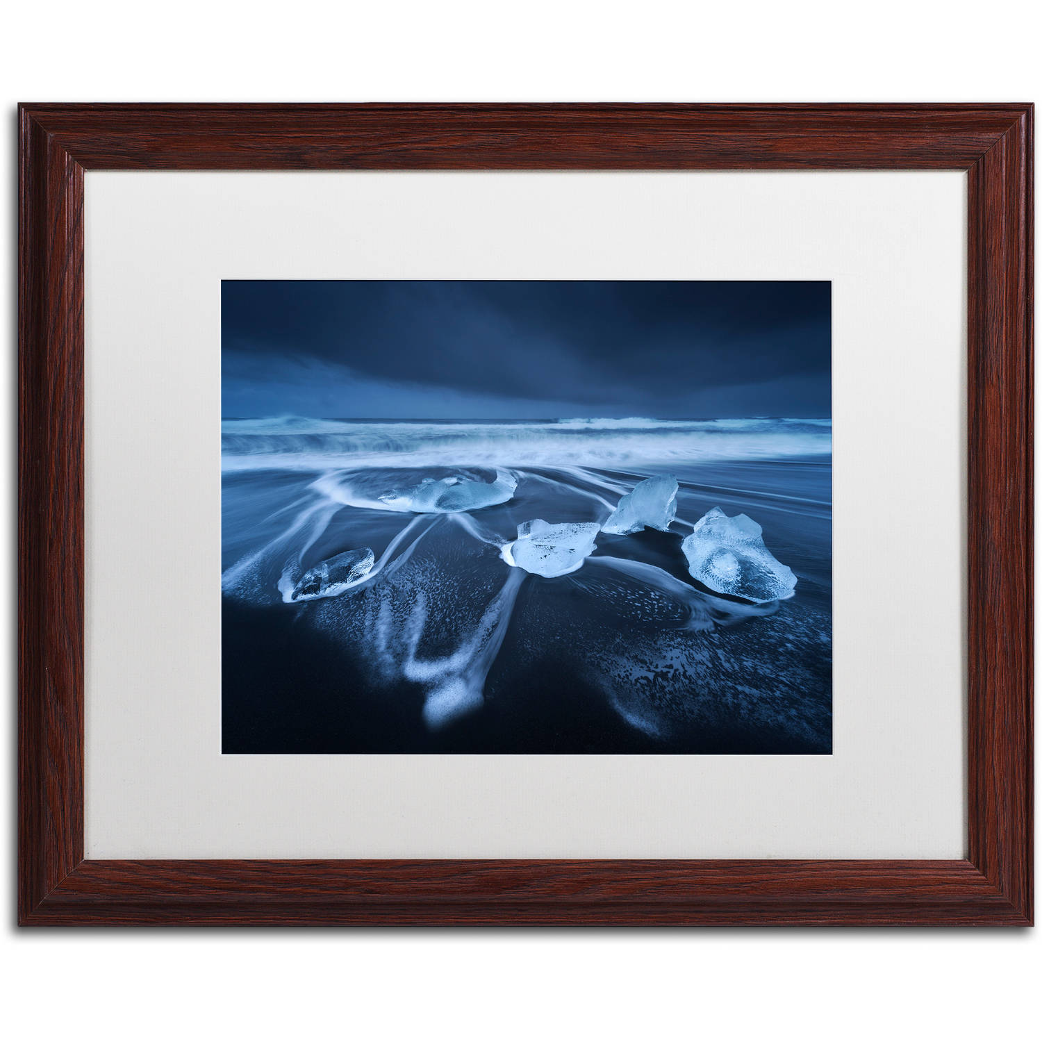 Trademark Fine Art "The Ice Age" Canvas Art by Mathieu Rivrin, White Matte, Wood Frame