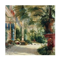 Trademark Fine Art Carl Blechen The Interior of the Palm House Canvas Wall Art - 14x14