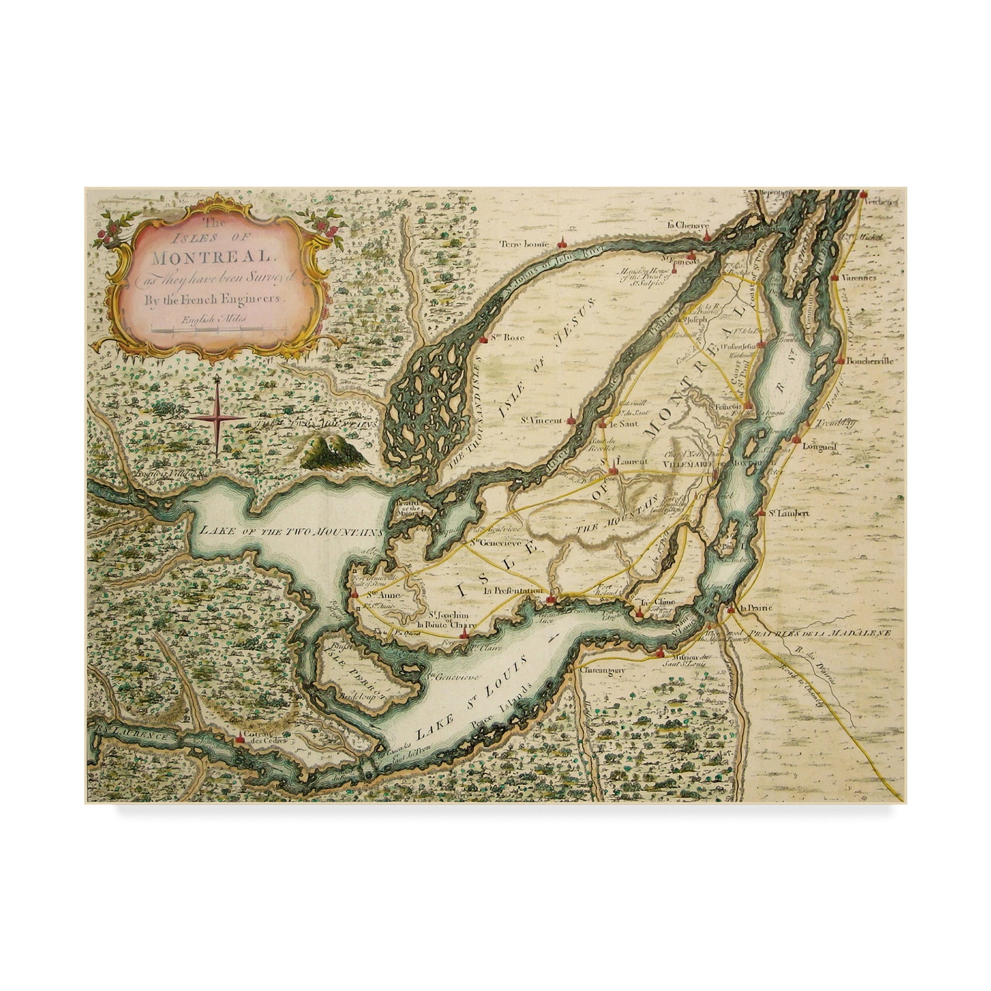Trademark Fine Art 'The Isles Of Montreal 1761' Canvas Art by Vintage Lavoie