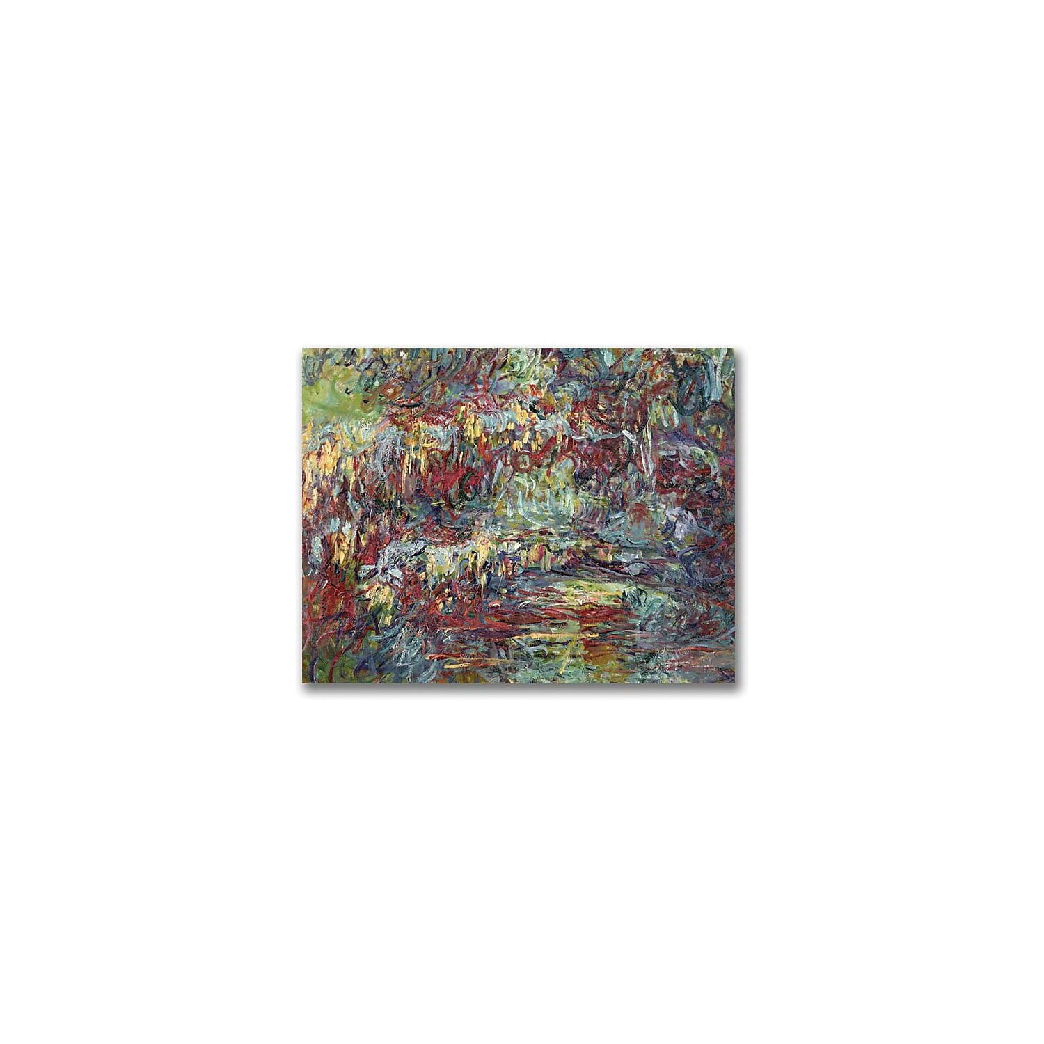 Trademark Fine Art "The Japanese Bridge Giverny" Canvas Wall Art by Claude Monet