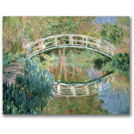 Trademark Fine Art Claude Monet The Japanese Bridge, Giverny Canvas Wall Art - 24x32