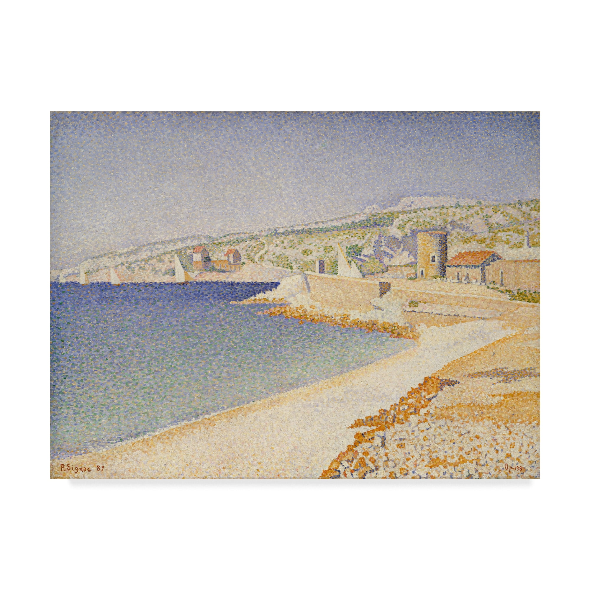 Trademark Fine Art 'The Jetty At Cassis Opus' Canvas Art by Paul Signac
