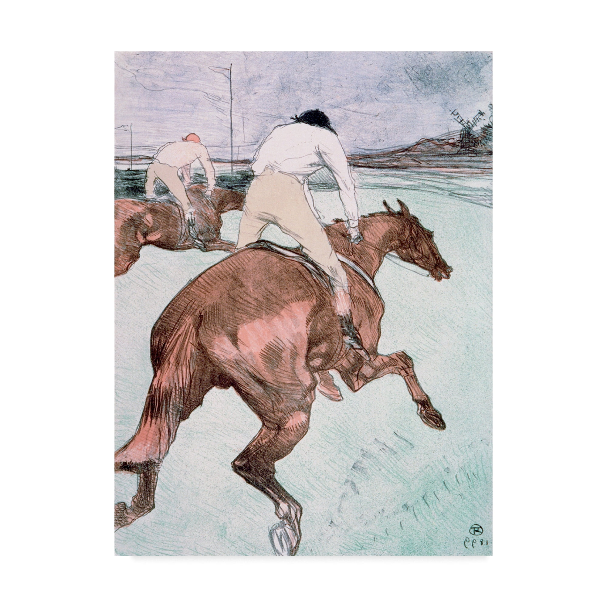 Trademark Fine Art 'The Jockey' Canvas Art by Henri De Toulouse Lautrec