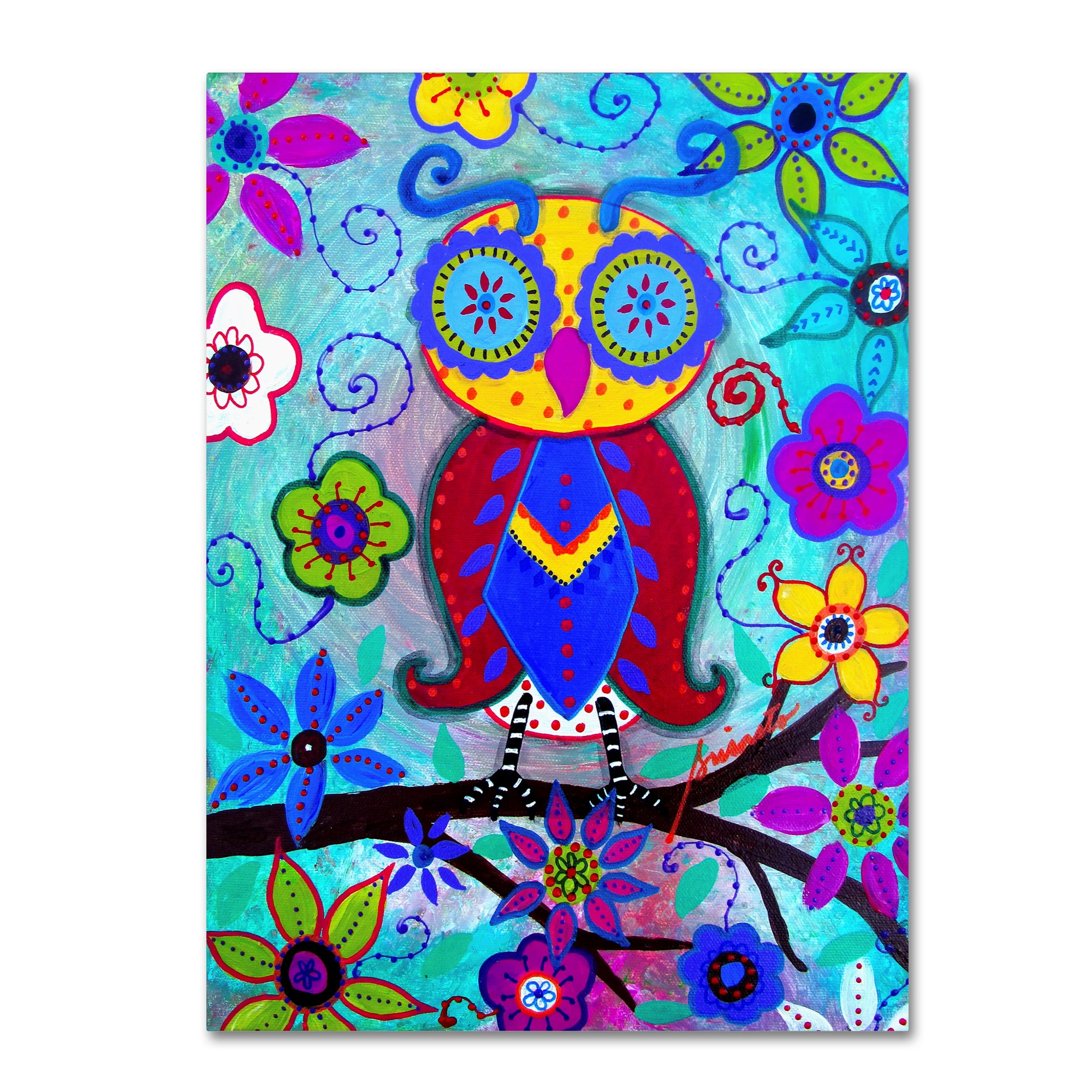 Trademark Fine Art 'The Judicious Owl' Canvas Art by Prisarts
