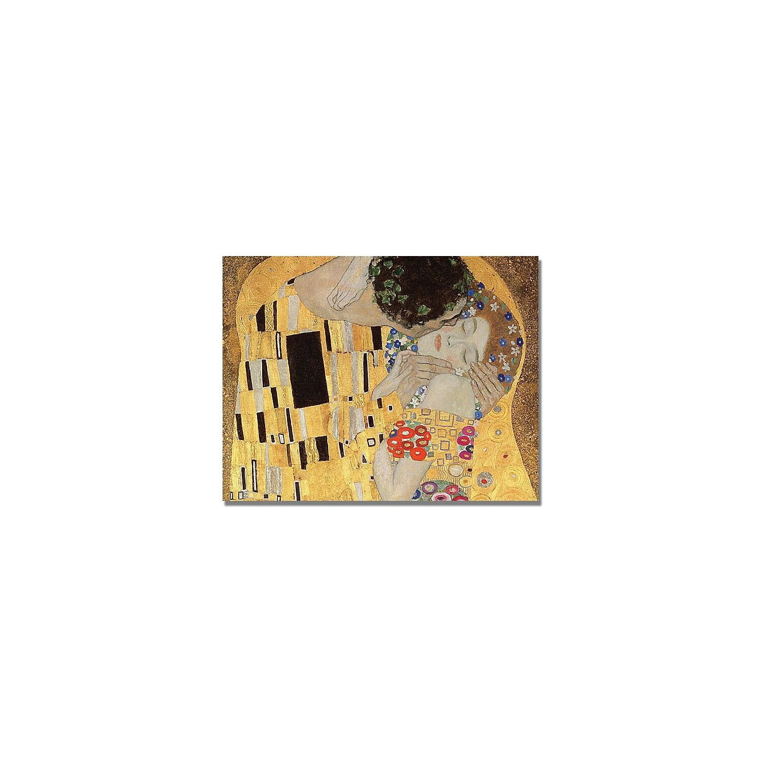 Trademark Fine Art "The Kiss" Canvas Art by Gustav Klimt
